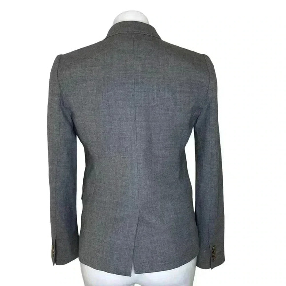J. Crew Schoolboy Gray Wool Blazer Jacket academia preppy size 4 - Picture 2 of 8
